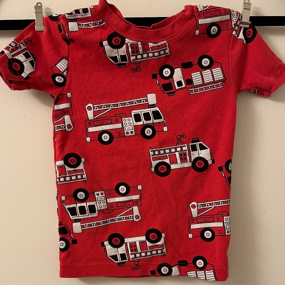 Red Fire Truck Tee - Toddler Graphic two piece set